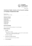 Confirmed Public minutes of the Council meeting on Tuesday 10 September 2024 preview