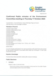 Confirmed Public minutes of the Environment Committee meeting on Thursday 17 October 2024 preview