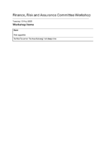 Public Agenda - Finance, Risk and Assurance Committee workshop 13 May 2025 preview