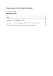 Agenda Environment Committee Workshop preview