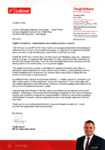 Letter from MP re Capital Connection - consideration of an additional return service preview