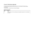 Council workshop 22 October 2026 Public agenda preview