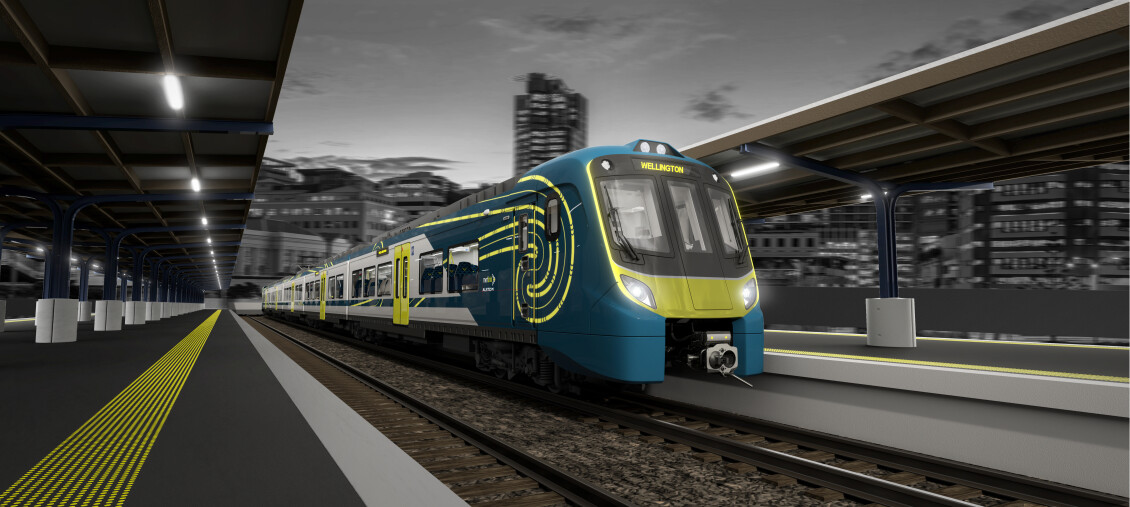 Artist's impression of a Tūhono train
