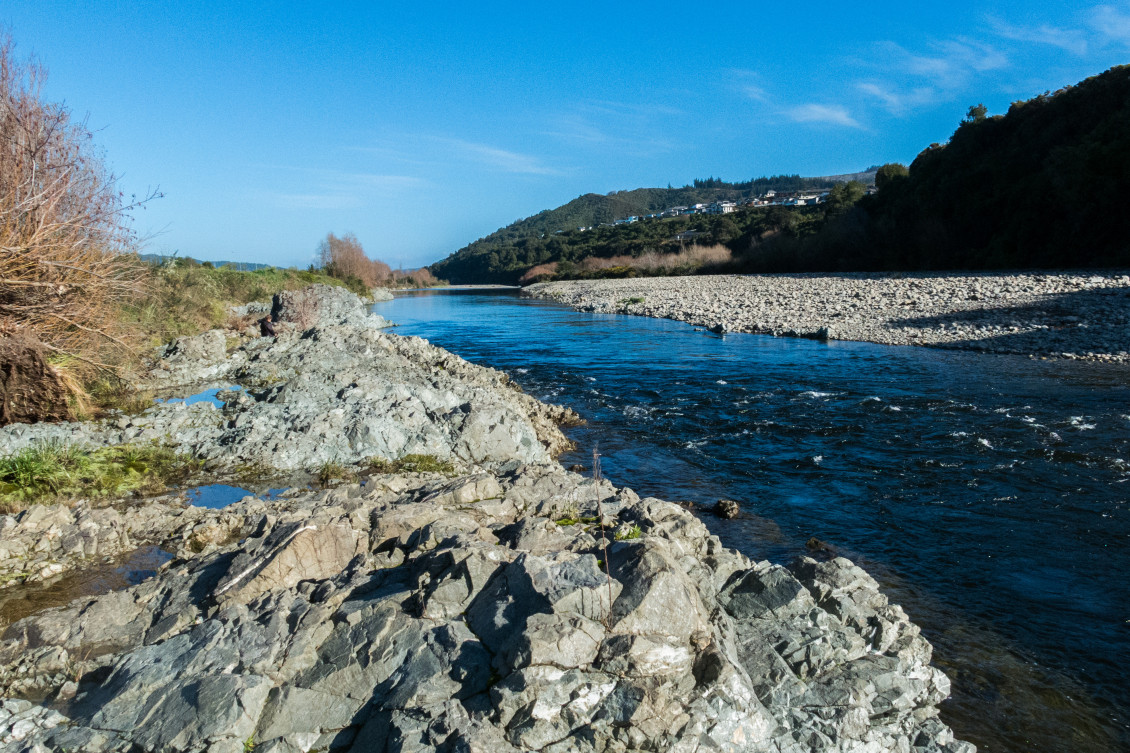 A view of the river on the Hutt River Trail