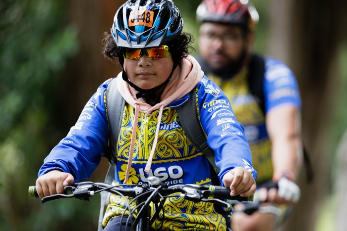 USO cyclists on the trail